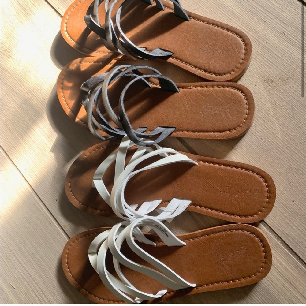 White & Black Sandals